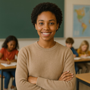 Para-to-teacher track at AMSC showing paraprofessionals advancing to teaching roles